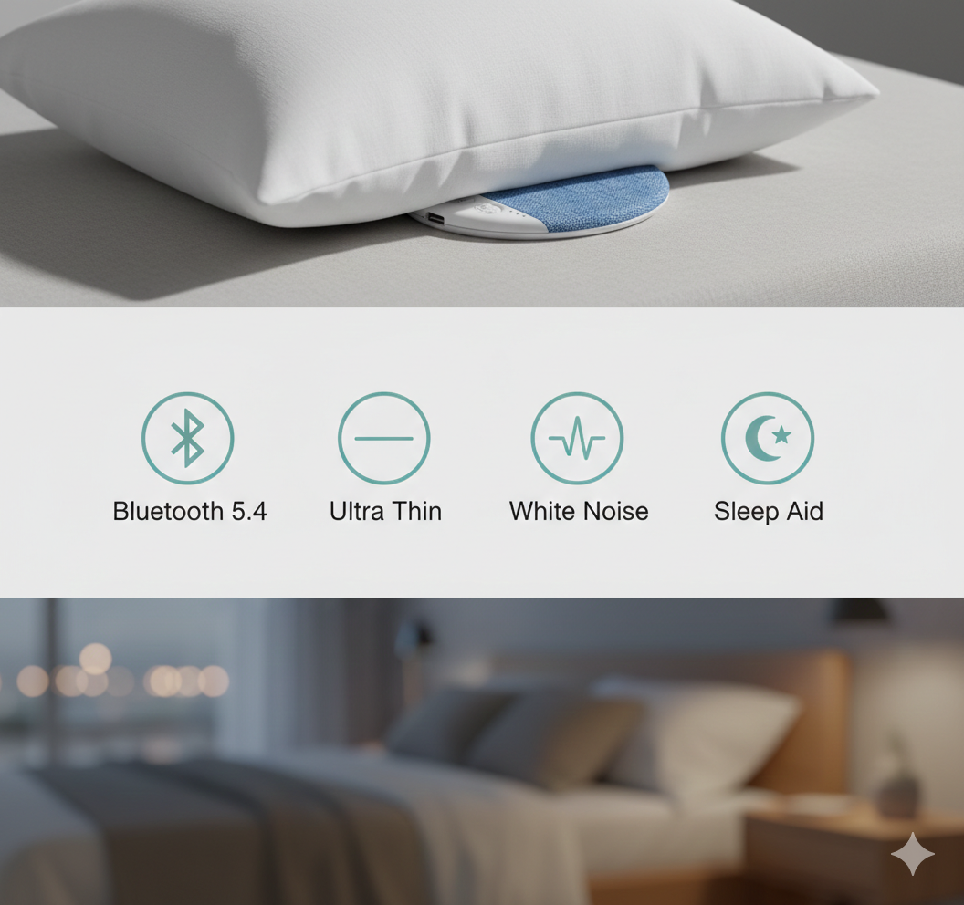 SomniWave™ – Personal Pillow Speaker for Undisturbed Sleep